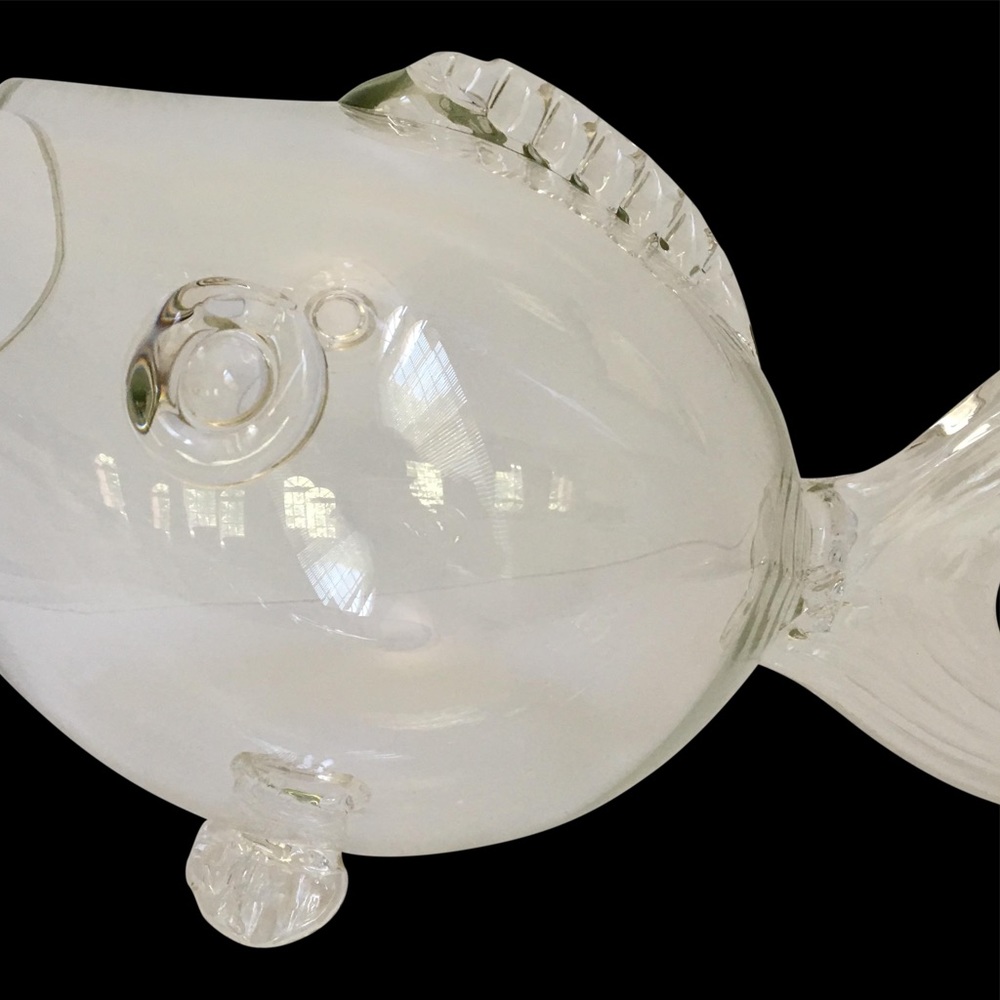 Vintage Mid century Glass Fish Sculpture